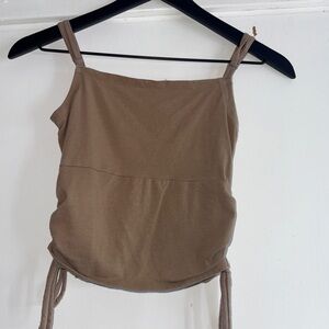 2/$15 Hollister Brown Sleeveless Camisole Crop Top